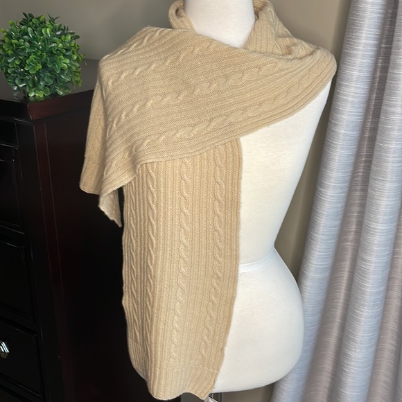 Portolano Accessories - Portolano cashmere tan scarf 60”